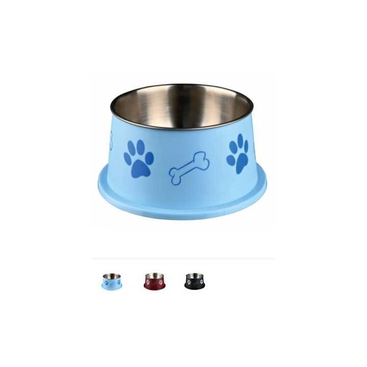 Trixie Ciotola Alta Per Orecchie Lunghe In Acciaio/Plastica 0,9 Lt. / Diam. 15 Cm.