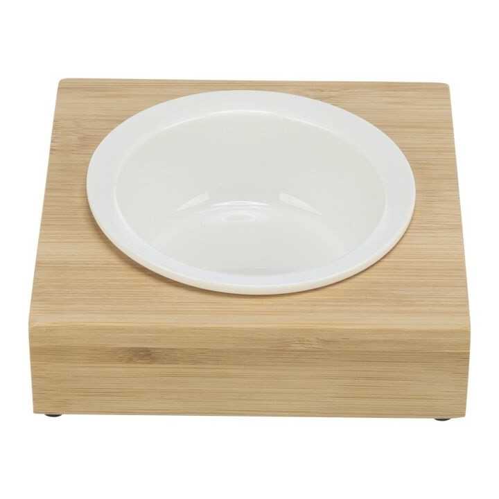 Trixie Ciotola In Ceramica Con Supporto In Bamboo 0,25 Lt. / Diam. 12 Cm.