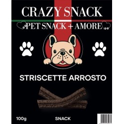Crazy Snack Dog Striscette Arrosto Alla Griglia 100 Gr. (Pet Snack + Amore)