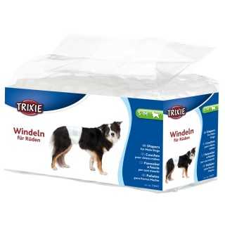 Trixie Pannolini A Fascia Per Cani Maschi Tg. S-M 12 Pz.