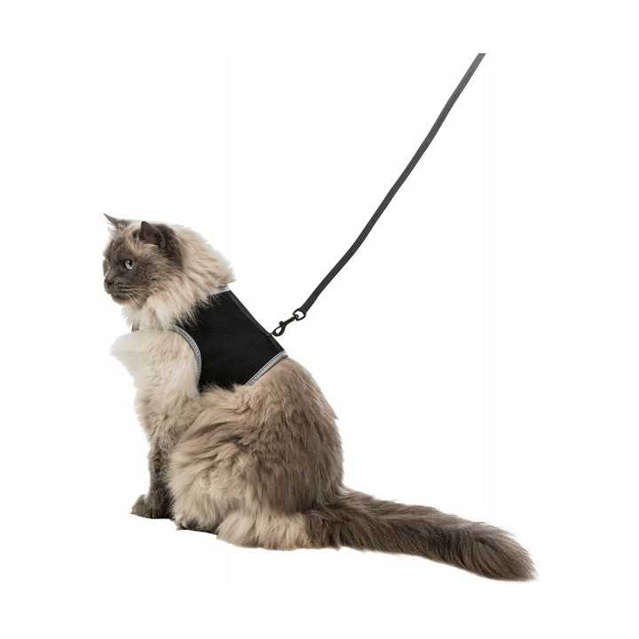 Trixie Parure Pettorina Morbida Xxl + Guinzaglio Per Gatti (36-54 Cm.)