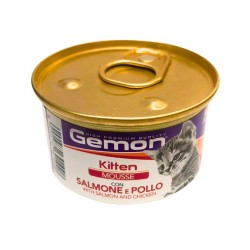 Gemon Cat Mousse Kitten Salmone & Pollo 85 Gr.