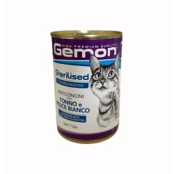 Gemon Cat Sterilised Bocconcini Tonno & Pesce Bianco 415 Gr.