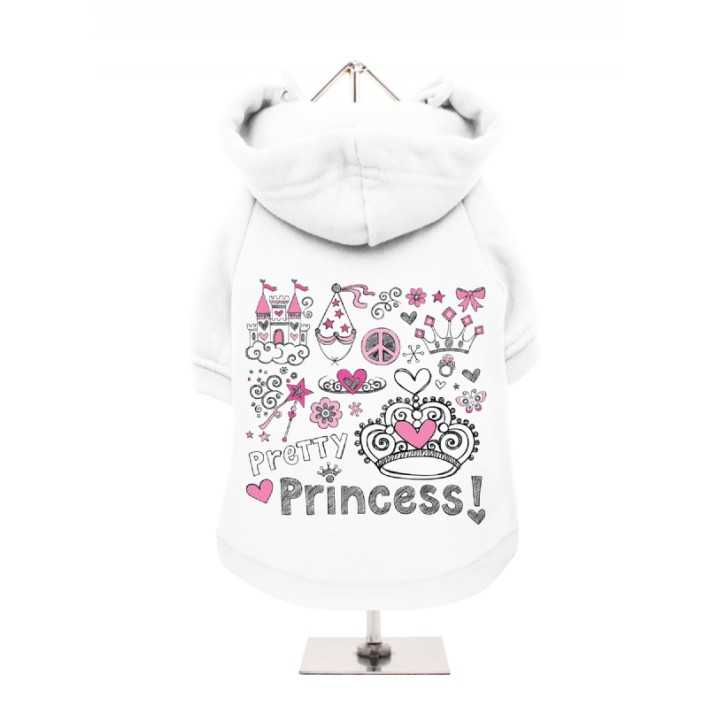 Urban Pup Felpa "Pretty Princess!" Tg. M (25-30 Cm.) Grigia