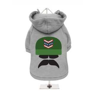 Urban Pup Felpa "Sergeant Badass" Tg. L (30-35 Cm.) Grigia