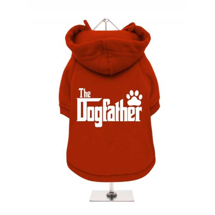 Urban Pup Felpa "The Dogfather" Tg. M (25-30 Cm.) Rossa