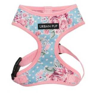 Urban Pup Pettorina In Tessuto Floreale Rosa Vintage Tg. Xl (53-60 Cm.)