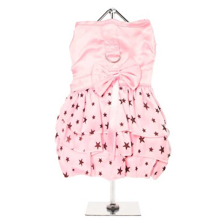 Urban Pup Vestito Da Notte Stellato Tg. L (30-35 Cm.) Rosa