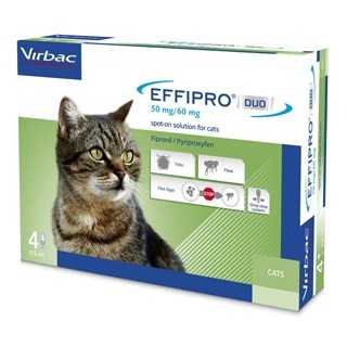 Virbac Effipro' Duo Spot-On Gatti 4 Pipette Da 0,5 Ml.