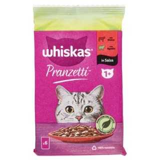 Whiskas Pranzetti In Salsa 1+ Manzo & Agnello (6 X 50 Gr.)