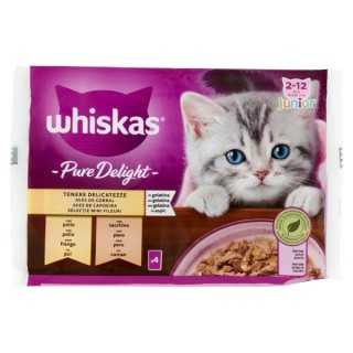 Whiskas Pure Delight Tenere Delicatezze Junior Pollo & Tacchino 4 X 85 Gr.