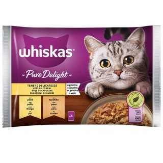 Whiskas Pure Delight Tenere Delicatezze Pollo & Tacchino In Gelatina 4 X 85 Gr.