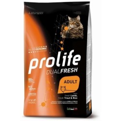 Prolife Cat Adult Dual Fresh Agnello, Trota & Riso 1,5 Kg.