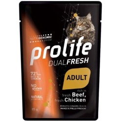 Prolife Cat Dual Fresh Adult Manzo & Pollo 85 Gr.