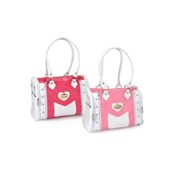 Camon Borsa Trasportino Croco 38 X 25 X 28 Cm. Rosa