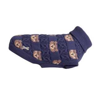 Camon Bruno Blu Maglioncino In Filato Acrilico 24 Cm.