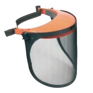 Visiera Protettiva Per Giardinaggio in Rete Metallica con Calotta (Dispositivo Sicurezza a Norma) Fascia Regolabile - Brumar