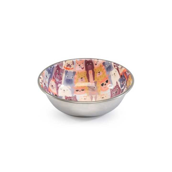 Camon Ciotola In Acciaio Funny Dogs Diam. 15 Cm. / 950 Ml.