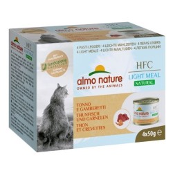 Almo Nature Cat Hfc Natural Light Meal Tonno & Gamberetti (4 X 50 Gr.)
