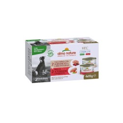 Almo Nature Dog Hfc Complete  Multipack (Tacchino Con Barbabietola & Riso Integrale / Pollo Al Pomodoro & Basilico) 4 X 95 Gr.