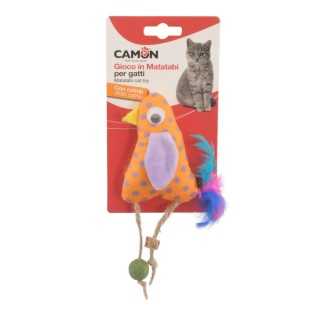 Camon Gioco Pollo In Poliestere & Matatabi Con Catnip 10 Cm.
