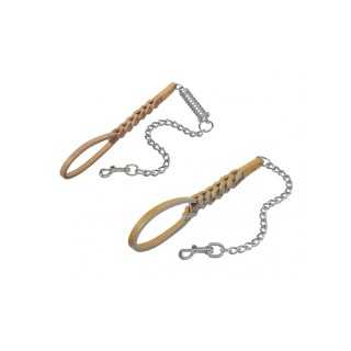 Camon Manigliotto In Cuoio Con Catena & Molla 920 Mm.