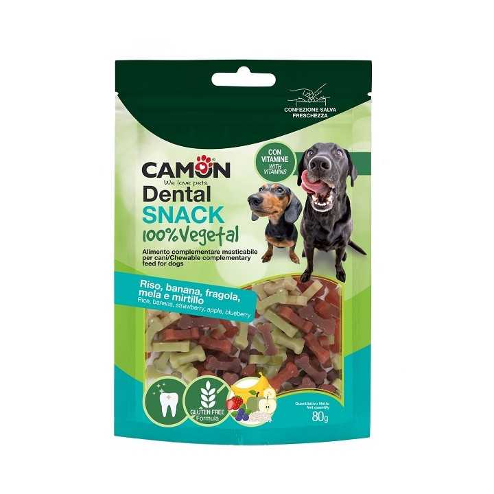 Camon Ossicini Di Riso Con Banana, Fragola, Mela & Mirtilli 80 Gr.