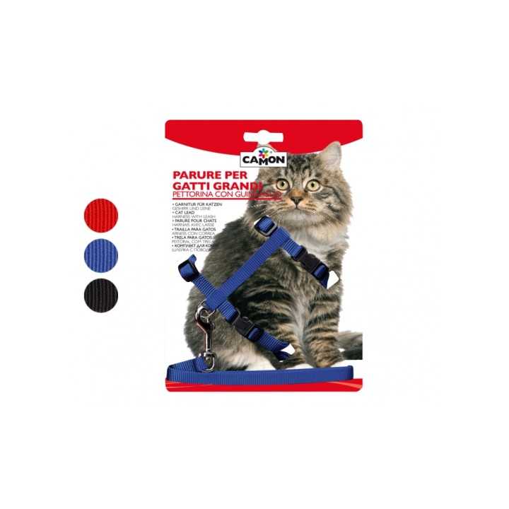 Camon Parure Pettorina + Guinzaglio Per Gatti 12 X 1200 Mm.