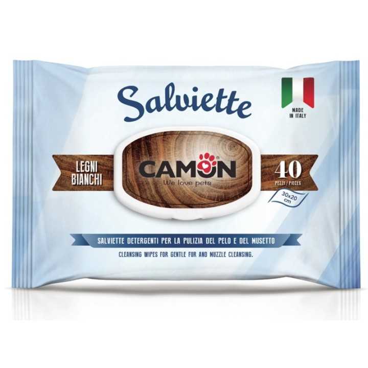 Camon Salviette Detergenti Legni Bianchi 40 Pz.