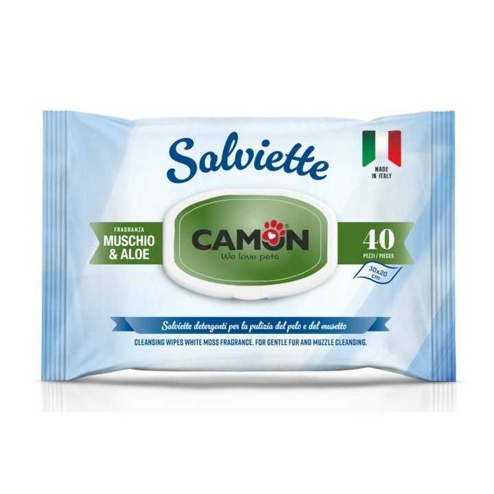 Camon Salviette Detergenti Muschio & Aloe 40 Pz.