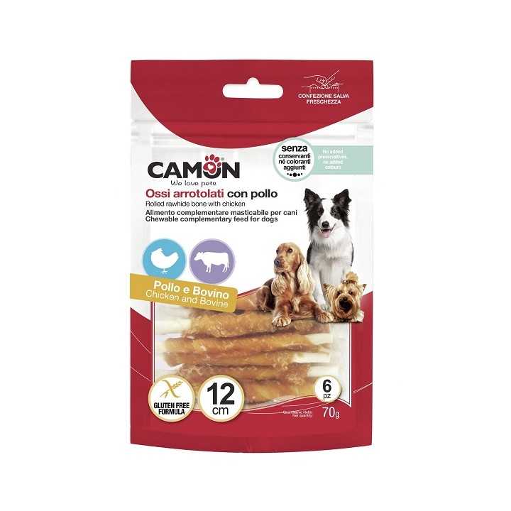 Camon Snack Ossi Arrotolati Con Pollo 28 Cm. / 70 Gr.