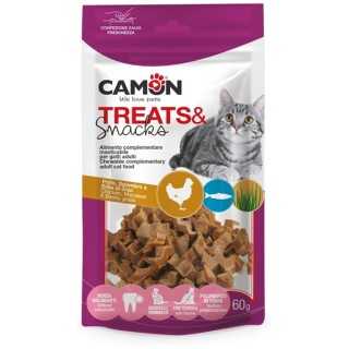 Camon Treats & Snacks Pesciolini Di Pollo Con Sgombro & Erba D'Orzo 60 Gr.