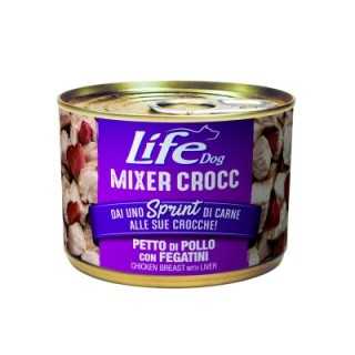 Life Dog Mixer Crocc Petto Di Pollo Con Fegatini 150 Gr.