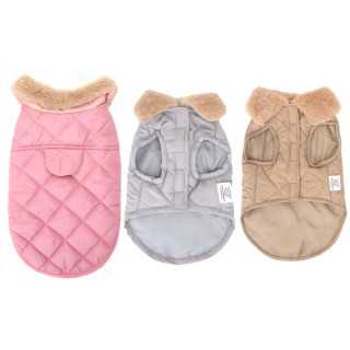 Cappottino Trapuntato Con Collo In Pelliccia