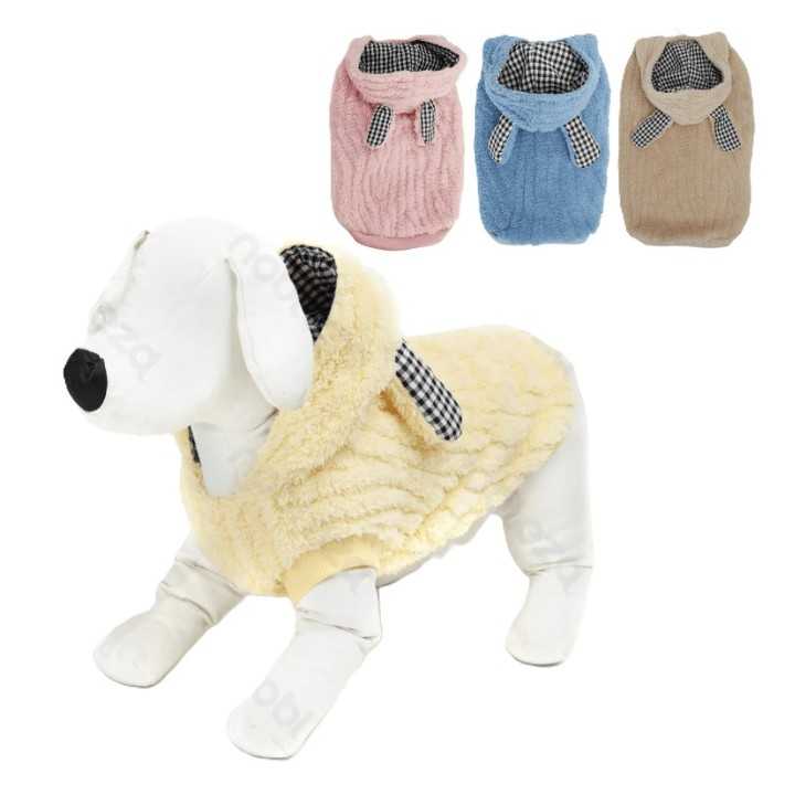 Cappotto Coniglietto Con Cappuccio Tg. Xxl (45 Cm.)