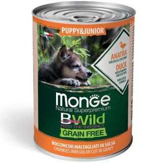 Monge Bwild Dog Puppy & Junior Anatra, Zucca, Zucchine 400 Gr.