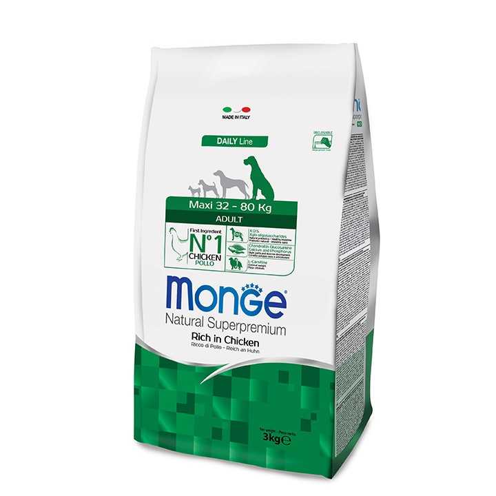 Monge Daily Line Maxi Adult Ricco Di Pollo 3 Kg.