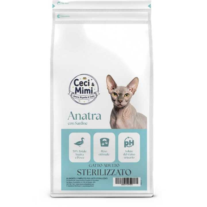 Ceci & Mimi Cat - Adult Sterilized Anatra & Sardine 1,5 Kg.