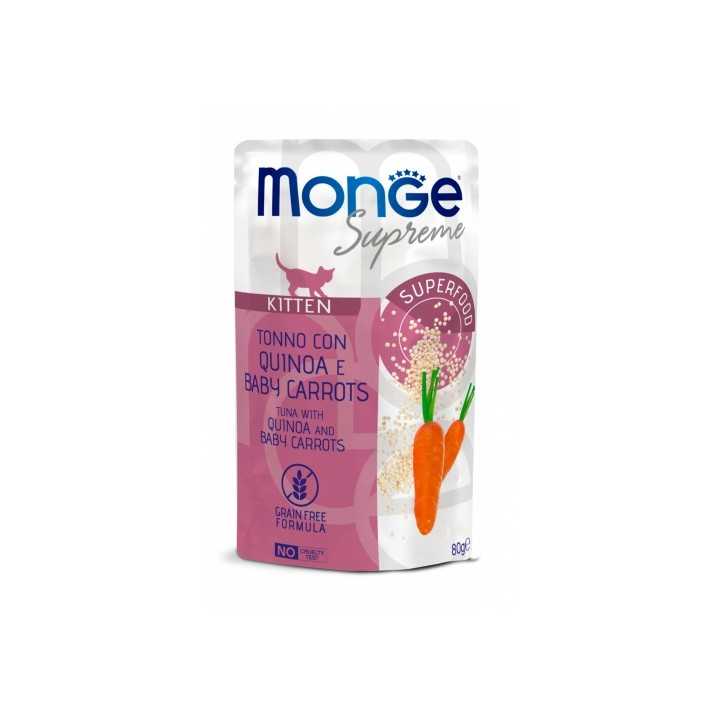 Monge Supreme Buste Kitten Tonno, Quinoa & Baby Carrots 80 Gr.