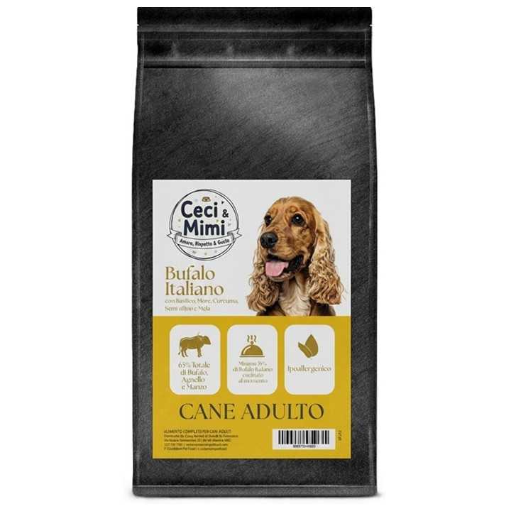 Ceci & Mimi Dog - Adult Bufalo Italiano, Basilico, More & Curcuma 2 Kg.