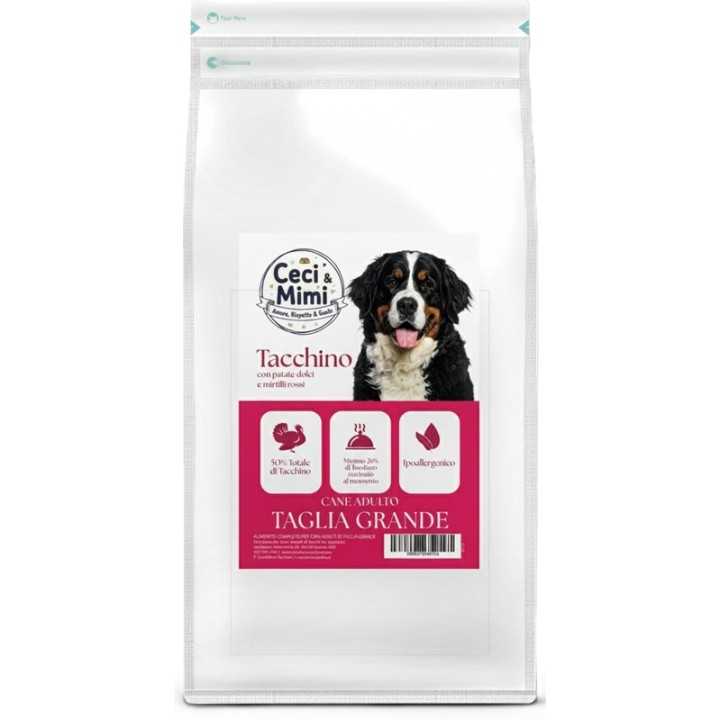 Ceci & Mimi Dog - Grain Free Adult Large Tacchino, Patate Dolci & Mirtilli Rossi 2 Kg.