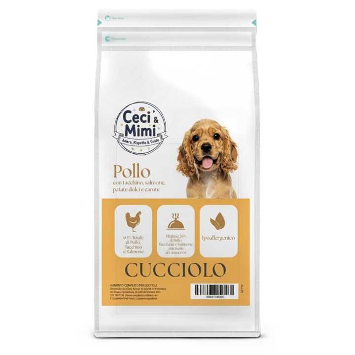 Ceci & Mimi Dog - Grain Free Puppy Pollo Con Tacchino, Salmone, Patate Dolci & Carote 2 Kg.