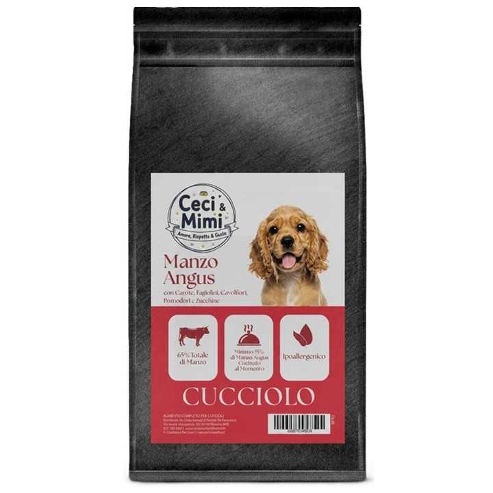 Ceci & Mimi Dog - Puppy Manzo Angus, Carote, Fagiolini & Cavolfiori 2 Kg.