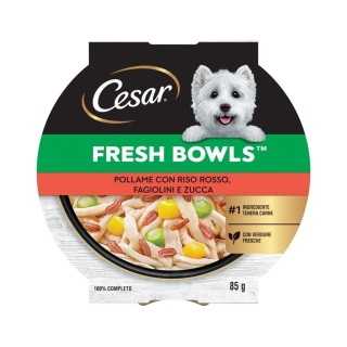 Cesar Fresh Bowls Pollame Con Riso Rosso, Fagiolini & Zucca 85 Gr.