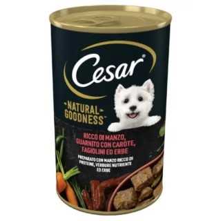 Cesar Natural Goodness Manzo, Carote, Fagiolini & Erbe 400 Gr.