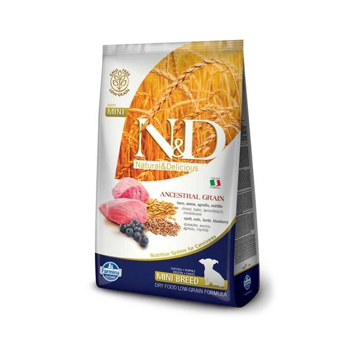 N&D Dog Ancestral Grain Puppy Mini Agnello & Mirtillo 800 Gr.