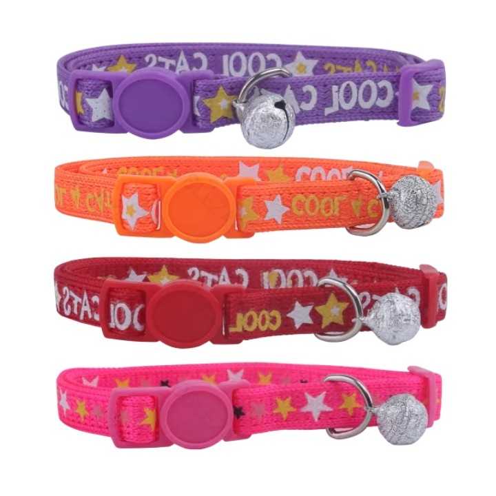 Collare Gatto Con Stampa & Campanellino (1 X 20-30 Cm.)