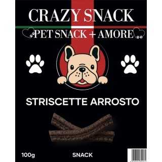 Crazy Snack Dog Striscette Arrosto Alla Griglia 100 Gr. (Pet Snack + Amore)