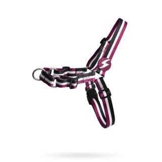 Dashi Pettorina Stripes3 Purple & Black Front Harness Tg. Medium