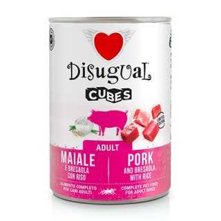 Disugual Dog Cubes Adult Maiale, Bresaola & Riso 400 Gr.